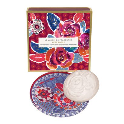 Rose-Ambre Savon et Porte-Savon